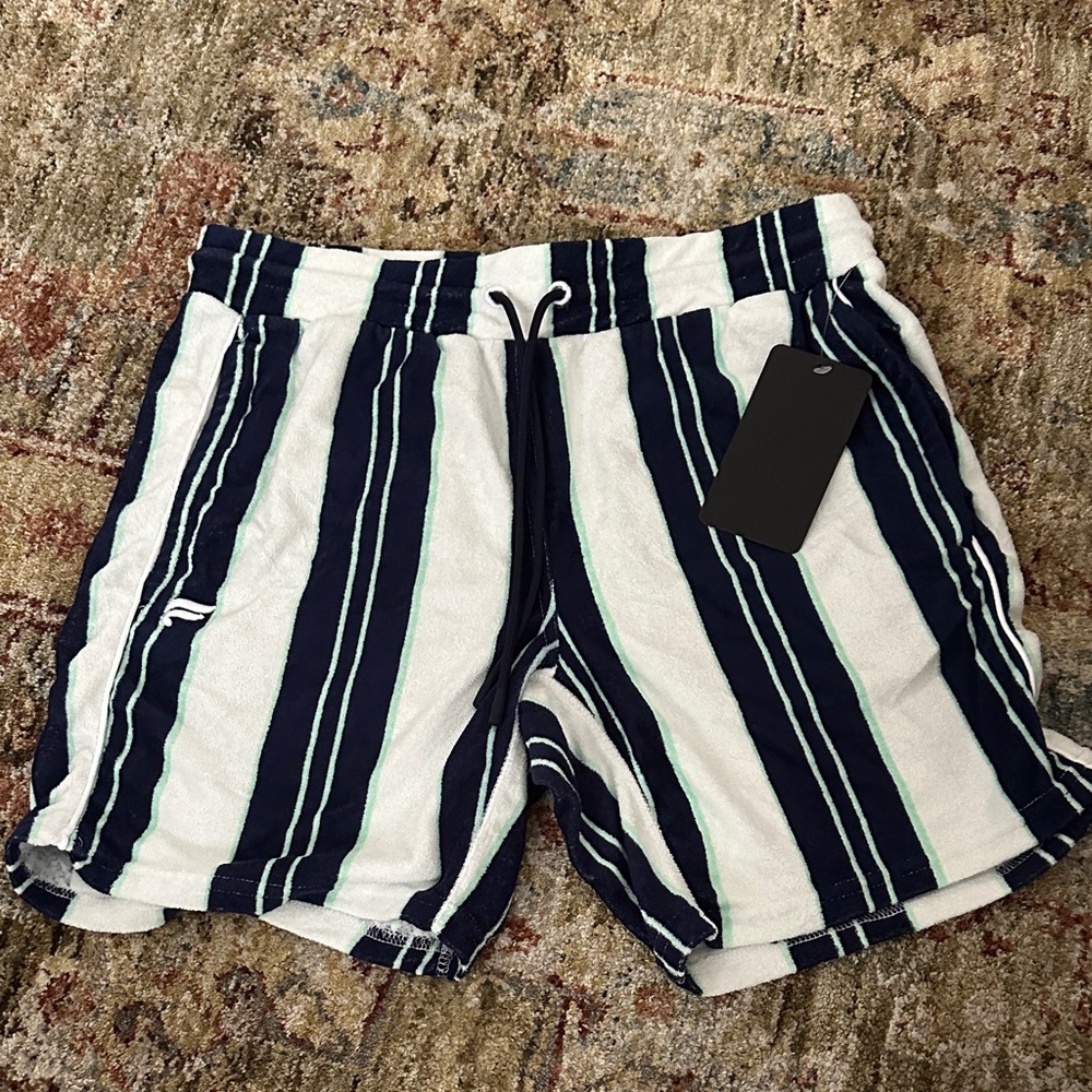 Fabletics Striped Terry Shorts NWT